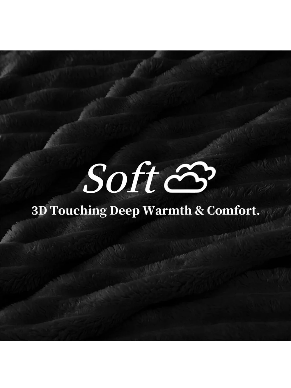 Faux Fur Throw Blanket queen size for bedroom 90*90” plush blanket